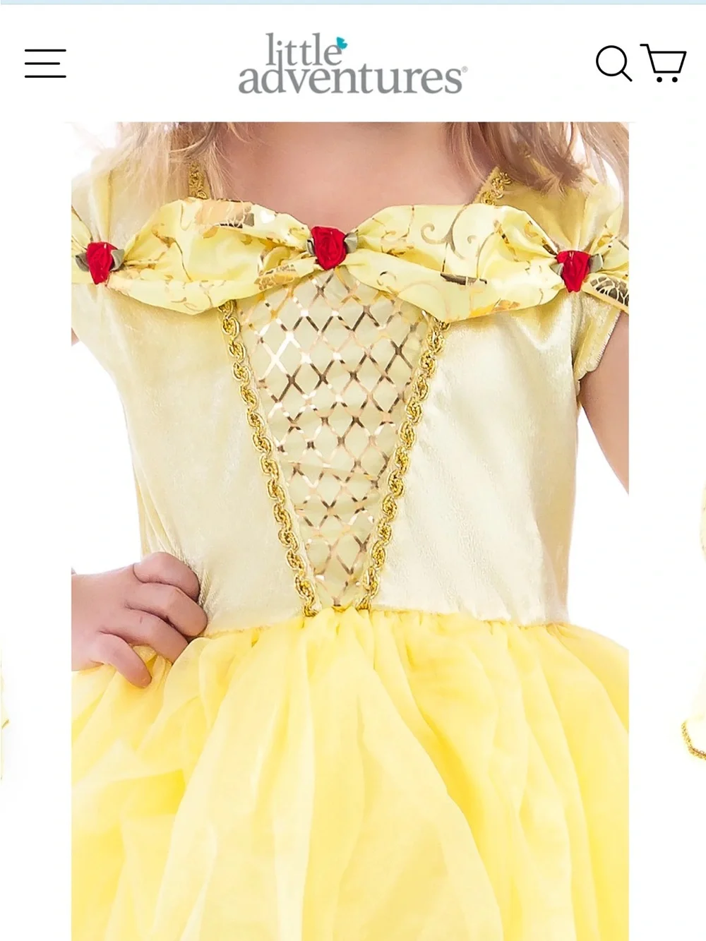 Little Adventures Yellow Princess Theater Costume Dress for Kids